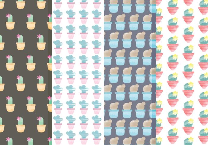 Cactus Vector Pattern Set Cactus Vector Pattern Set