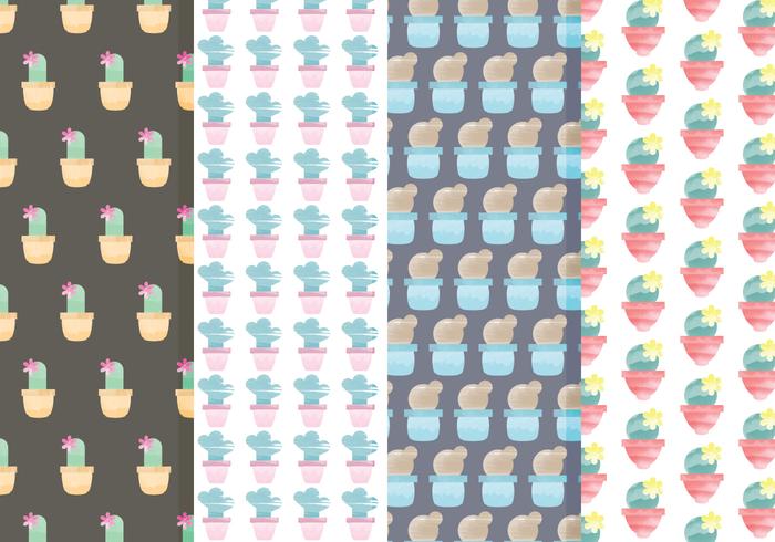 Cactus Vector Pattern Set