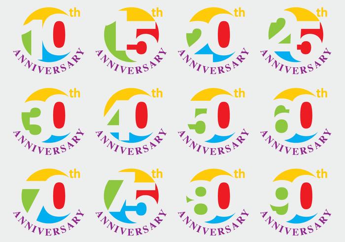 Anniversary Titles vector