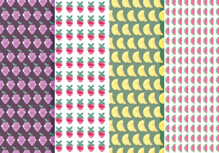 Conjunto de patrones de frutas vectoriales vector