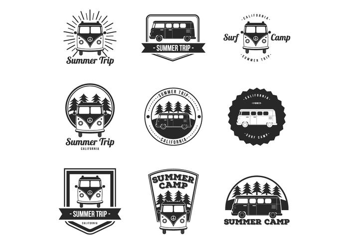 Free VW Camper, Summer, Surf Camp Badges Free VW Camper, Summer, Surf Camp Badges