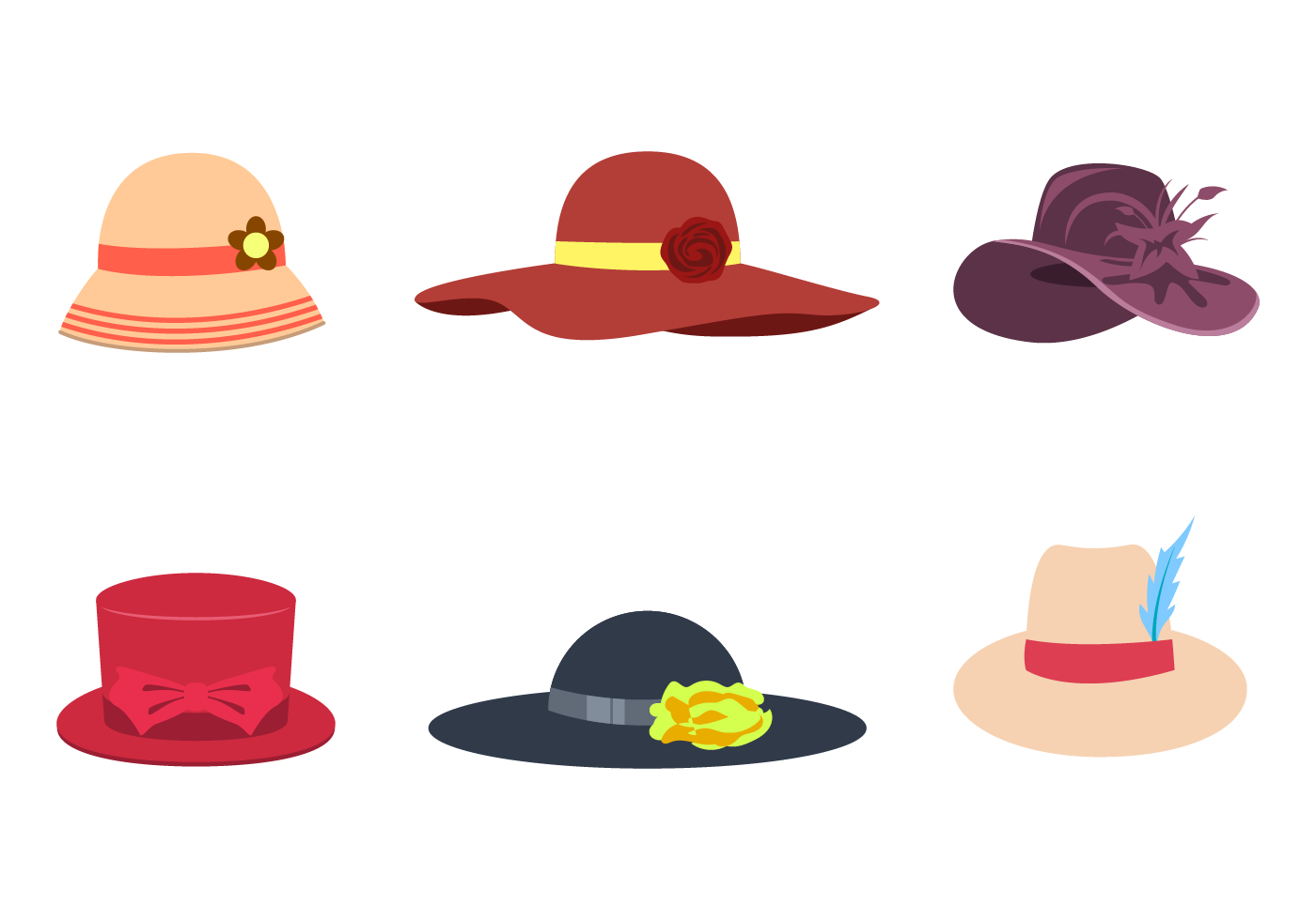 Free Ladies Hat Vector 113222 Vector Art at Vecteezy