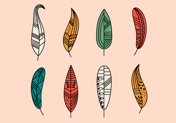 Free Hipster Plumas Vector