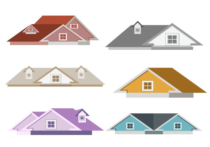 Isolated Rooftops Vector