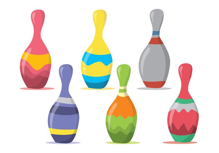 Bowling Pin Vector Set