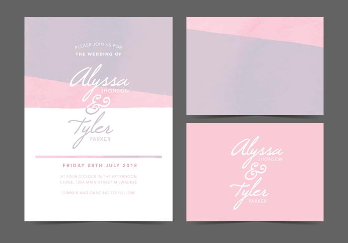 Feminine Vector Wedding Invite