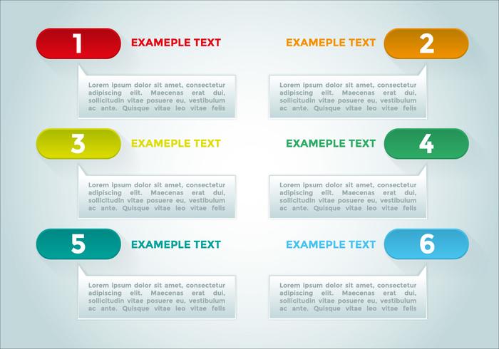 Bullet puntos Infografía elementos vectoriales vector