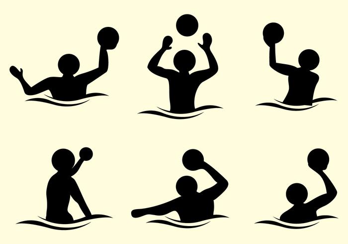 Water Polo Silhouette Vector