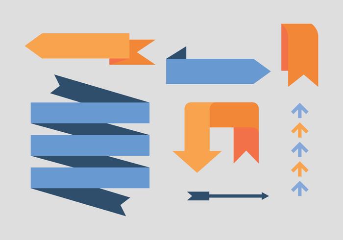 Flecha Vectores - Conjunto de Flechas Azules y Naranjas