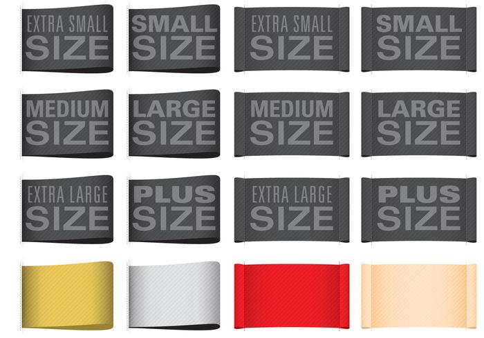 Clothes Size Labels vector