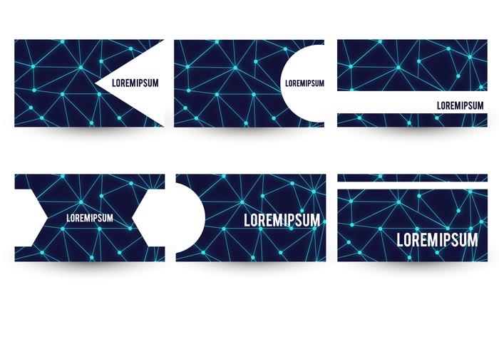 Neuron Theme Business Card Template Set vector