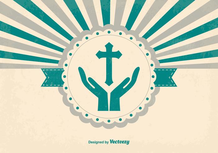 Fondo retro del estilo religioso vector