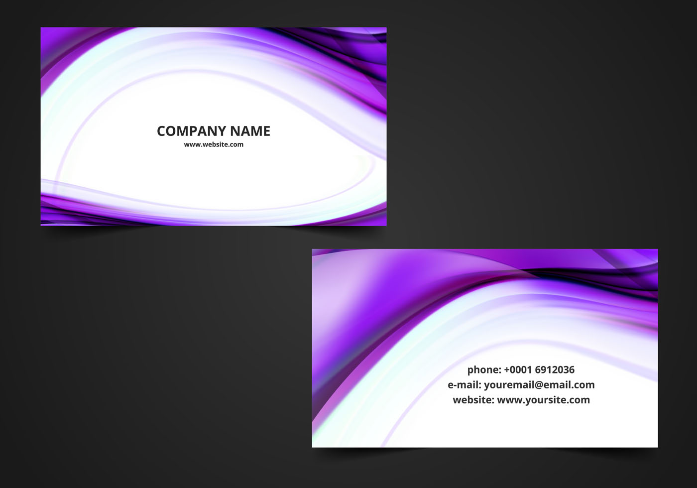 Free Vector Wavy Visiting Card Background - Download Free Vector Art