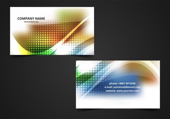 Free Vector Colorful Visiting Card Background