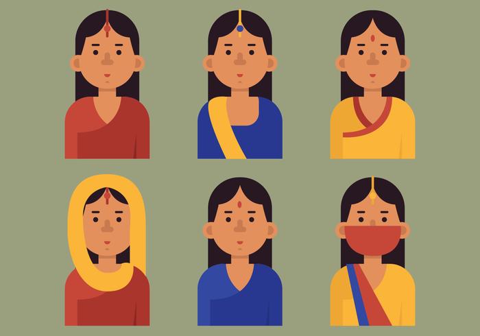 Vector Indian Woman