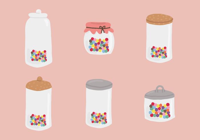 Jar Smarties Vectors