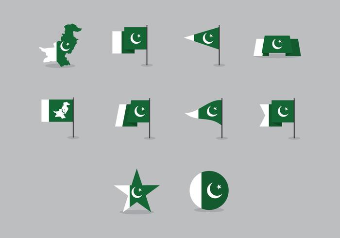 Vector Pakistan Flag Pack Vector Pakistan Flag Pack