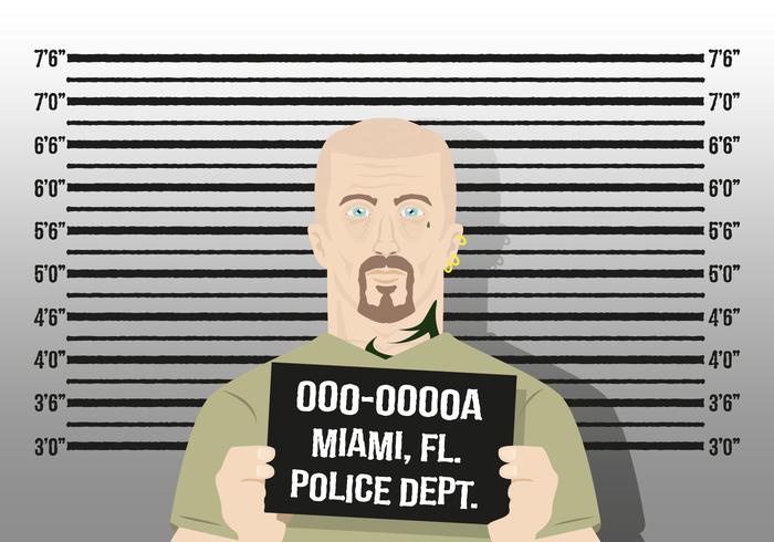 Mugshot de fondo de caracteres Police Vector