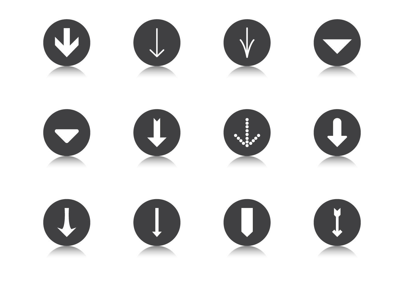 Download Degrade Arrow Button Vector Pack 113482 - Download Free ...