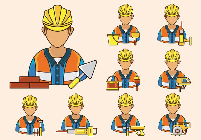 Bricklayer Icon Vector 