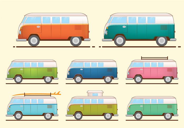 VW Camper Van Vectors VW Camper Van Vectors