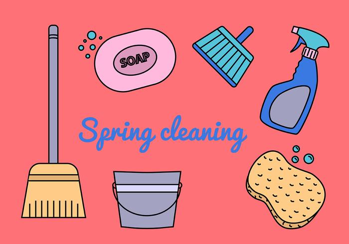 Spring Cleaning Vectors Spring Cleaning Vectors
