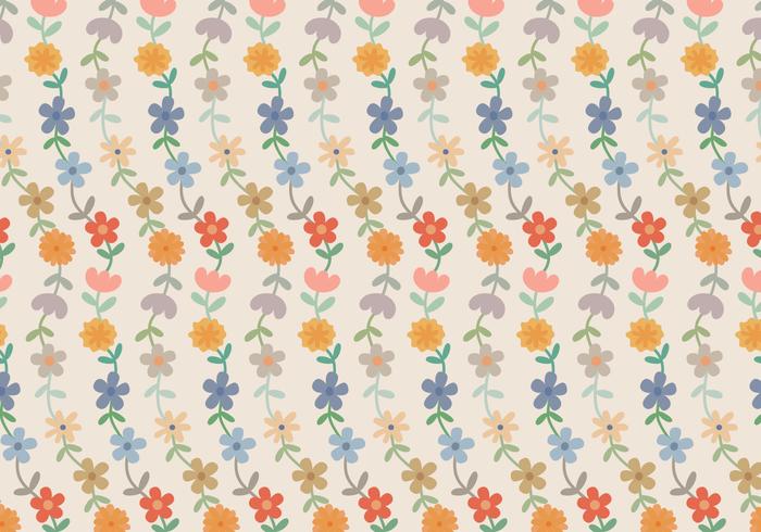 Flowers Pastel Pattern vector