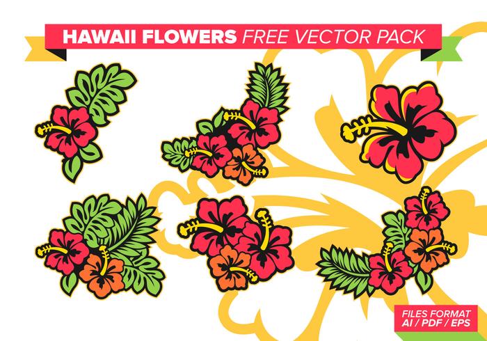 Hawaii Flowers Free Vector Pack Hawaii Flowers Free Vector Pack