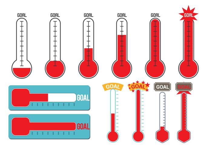 Goal Thermometer Vector