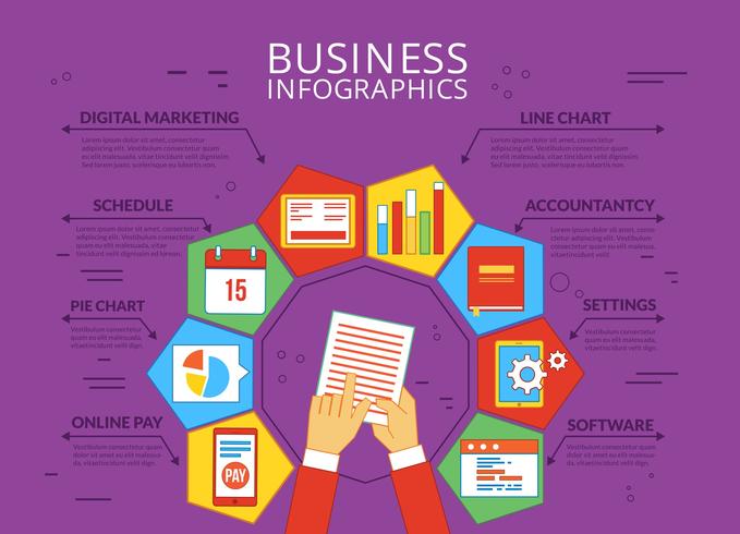 Infografía libre del vector del negocio