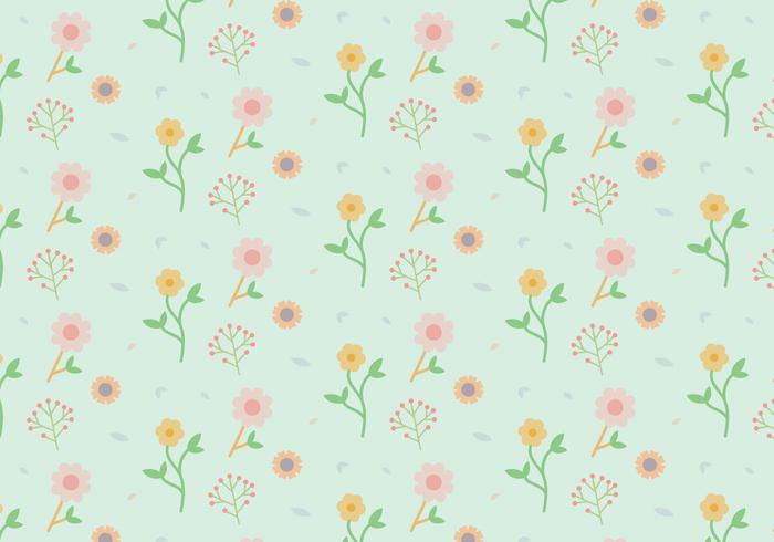 Flowers Pastel Pattern vector