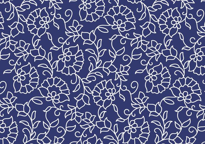 Outline Floral Pattern vector