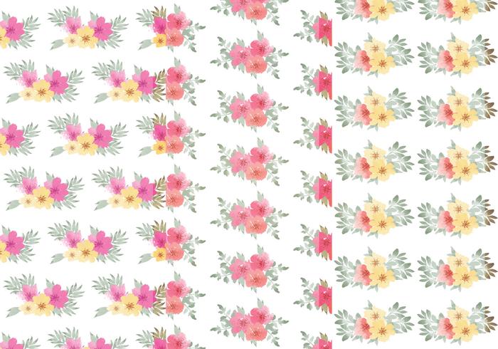 Vector Floral Leaf Pattern Set