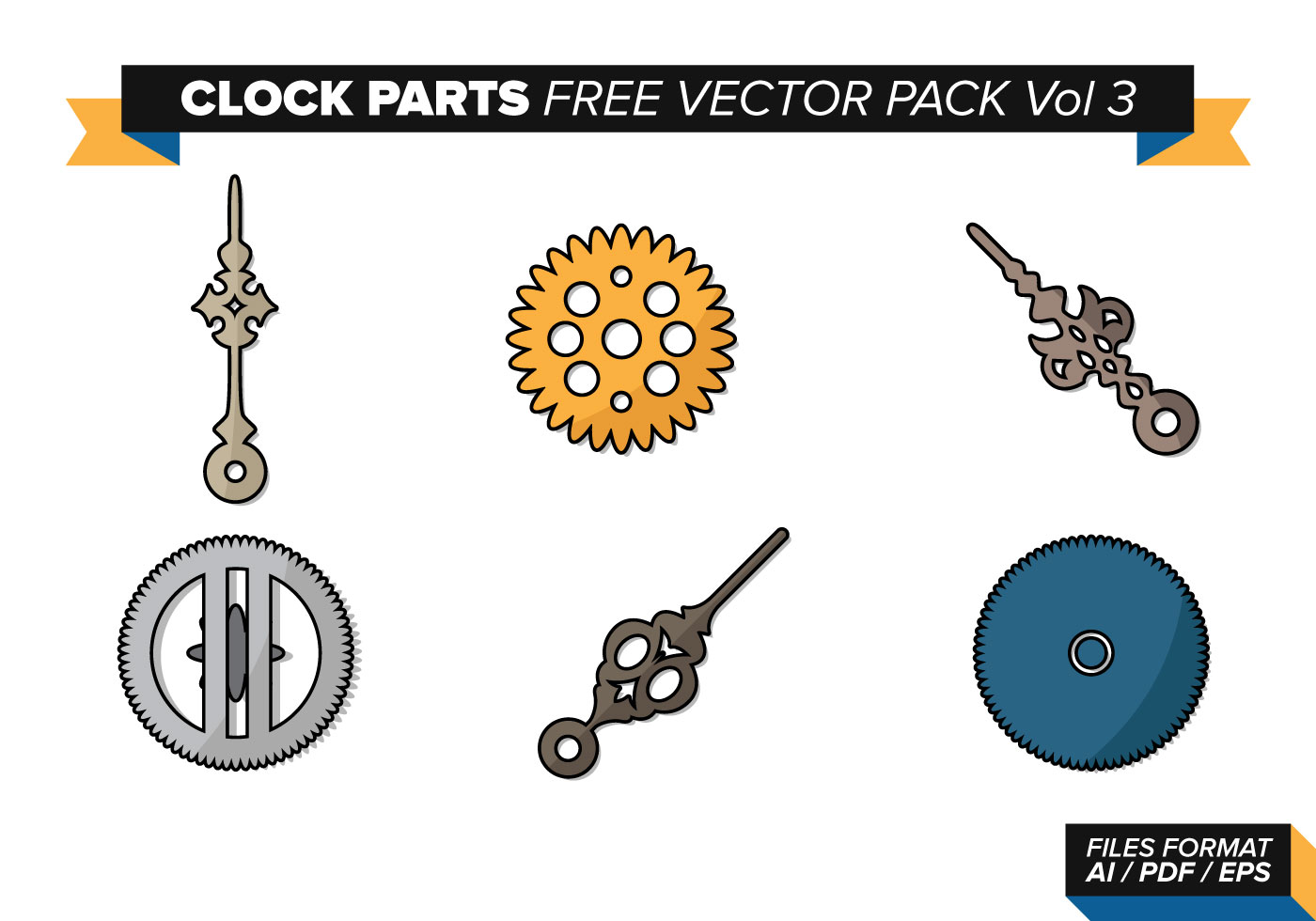 Clock Parts Free Vector Pack Vol. 3 113590 Vector Art at Vecteezy