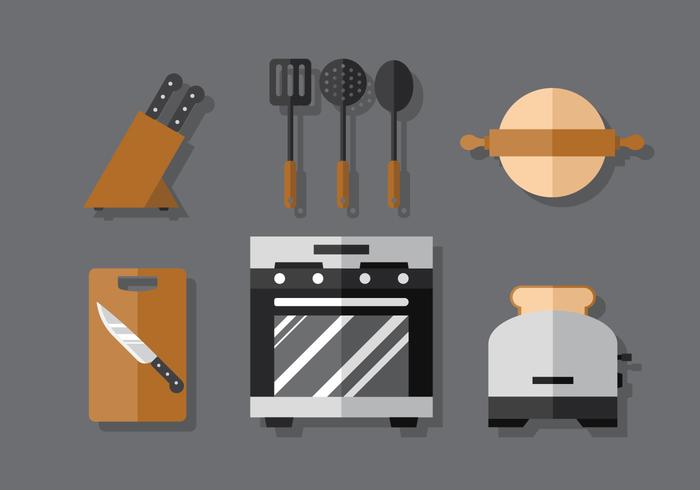 Conjunto de cocina de vector