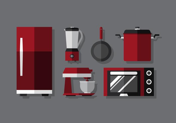 Conjunto de cocina de vector