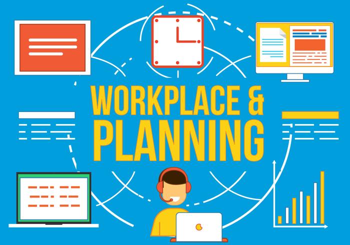 Workplace and Planning Vetor vector
