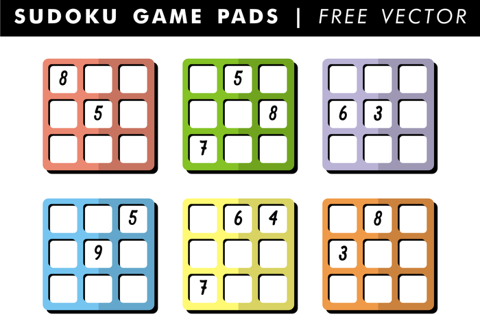 Sudoku Game Pads Free Vector