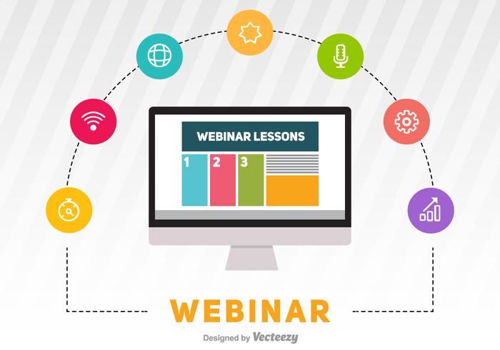 Webinar Ilustraciones Vectoriales vector