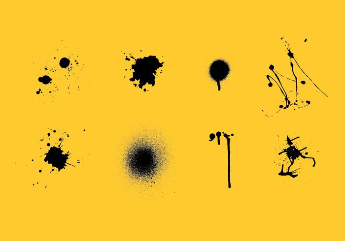 Spraypaint drips vector pack Spraypaint drips vector pack