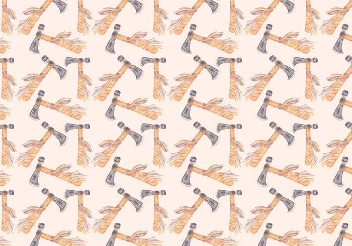 Free Vector Watercolor Axe Pattern 