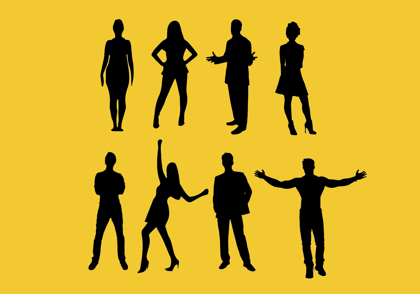 Download Man and woman Vector Silhouettes - Download Free Vector Art, Stock Graphics & Images