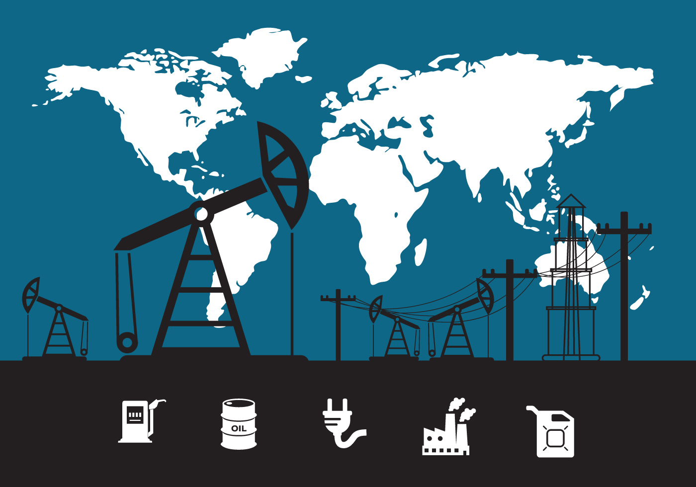 Oil Field Vector 113716 Vector Art at Vecteezy