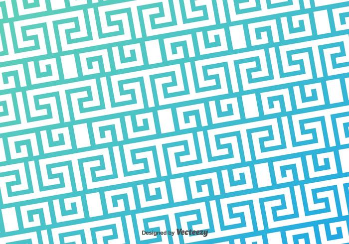 Greek Key Blue Pattern Vector Background