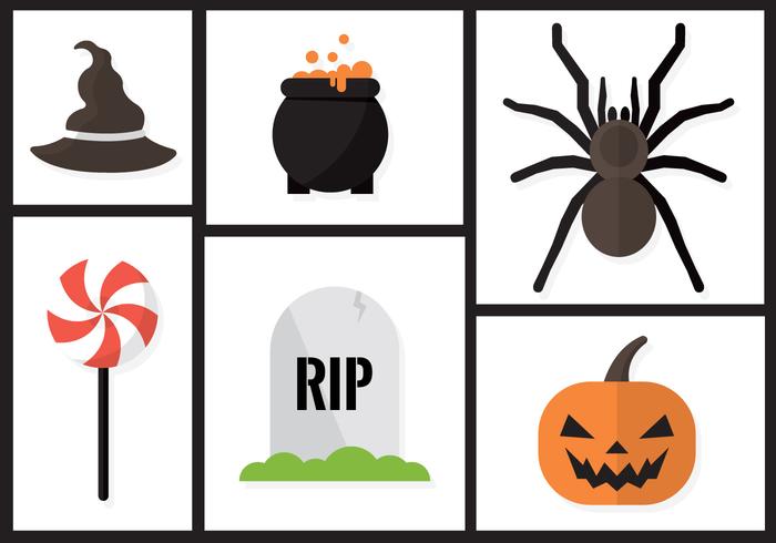 Elementos del vector de Halloween