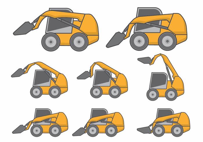 Skid Steer Set vector