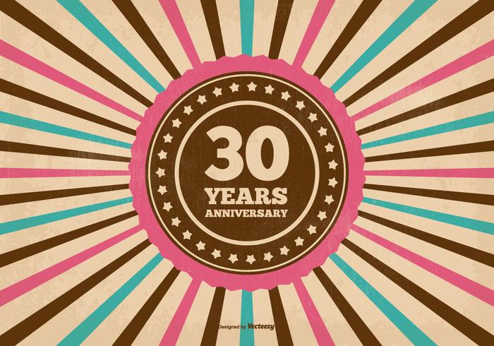30 Year Anniversary Illustration vector