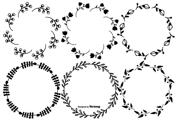 Cute Hand Drawn Frame Set vector