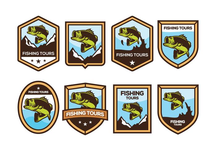 Free Bass Fish Badge Vector