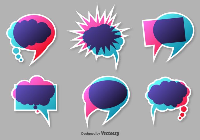 Colorful Speech Vector Bubbles